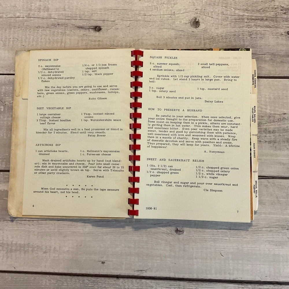 Circle Of Friends Recipe Book Cookbook Immanuel Baptist Church Hamilton‎ Ohio